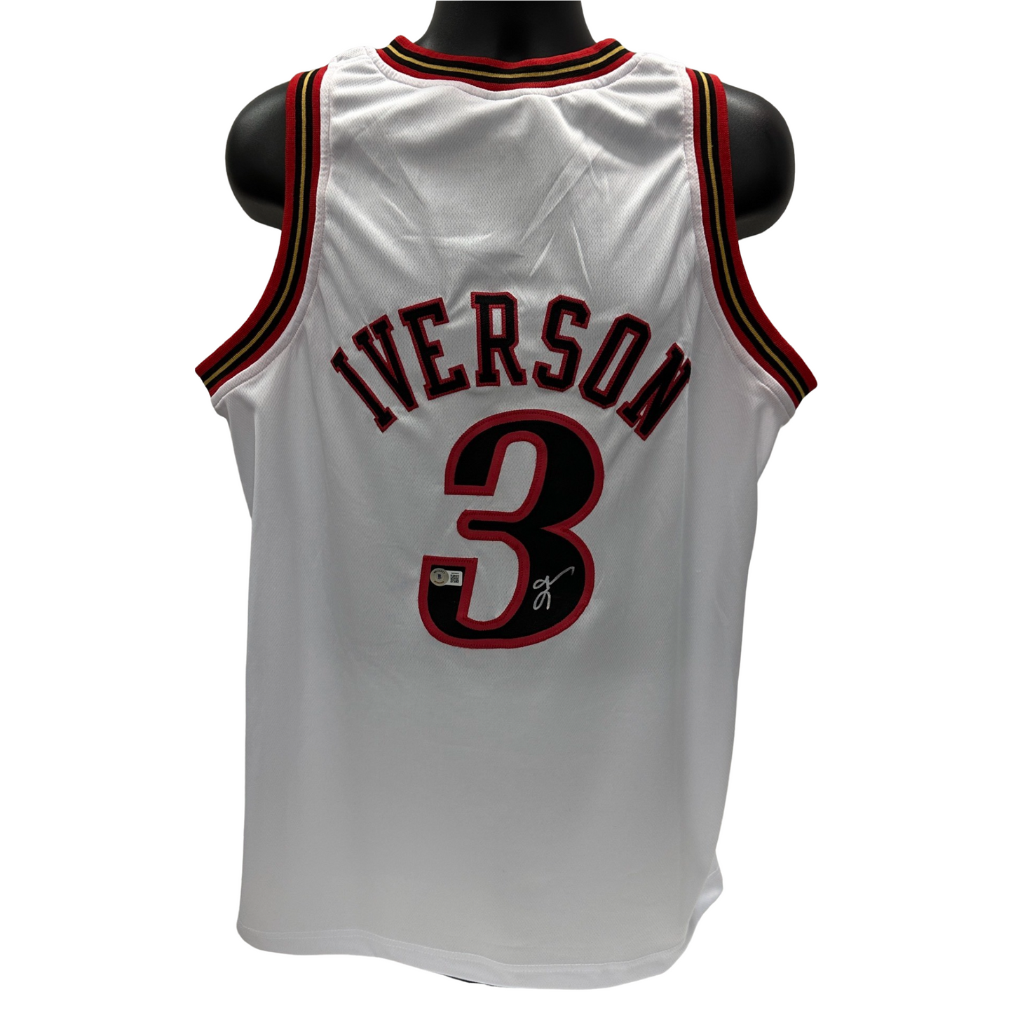 Allen Iverson Autographed Philadelphia 76’ers White Jersey Beckett