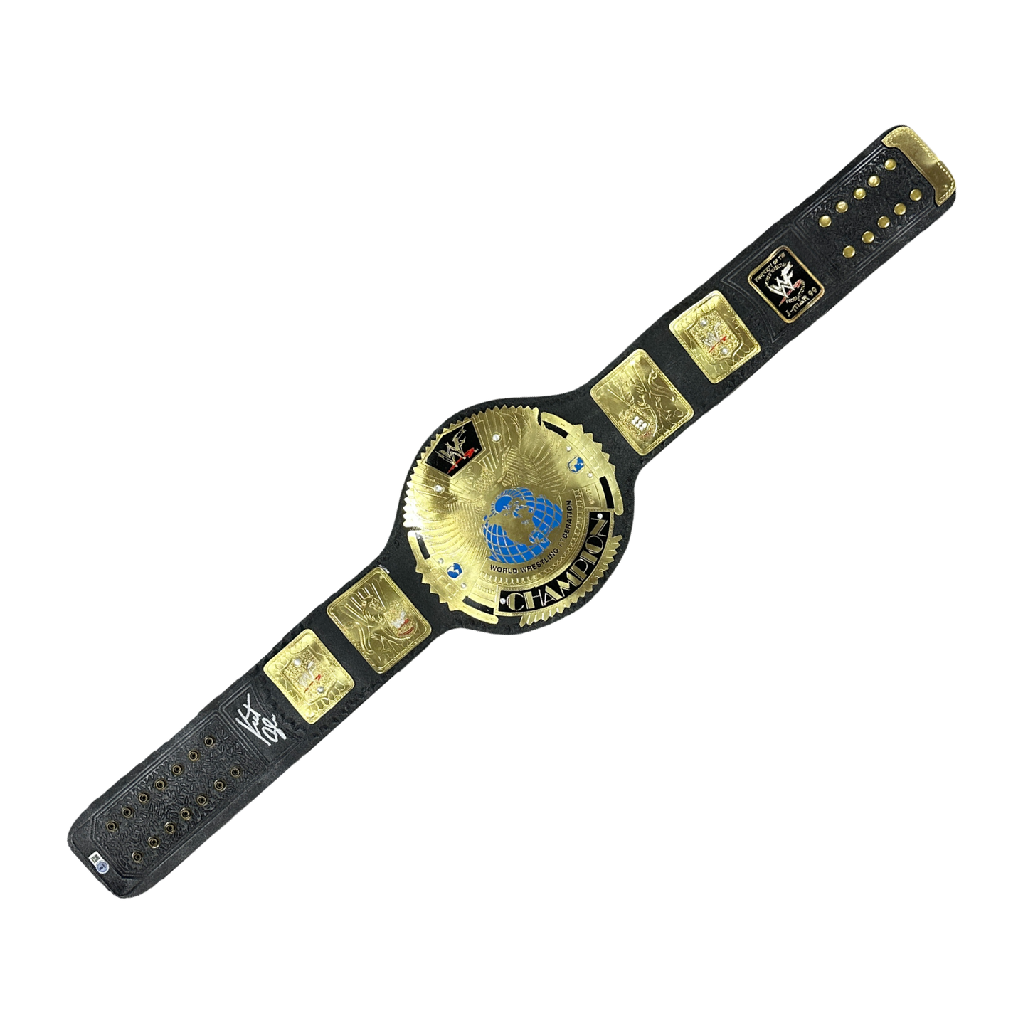 Kurt Angle Autographed WWF Championship Belt Beckett