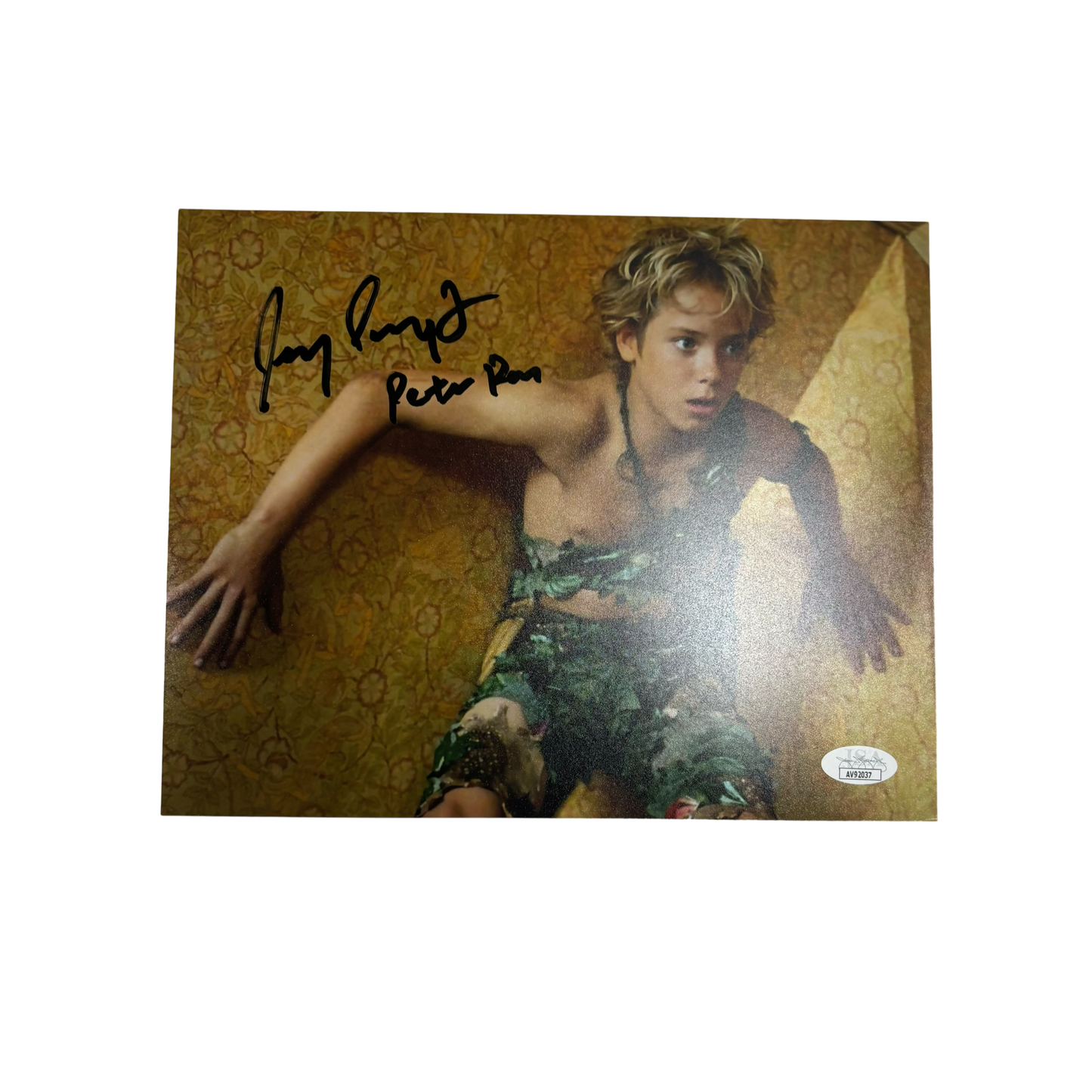 Jeremy Sumpter Autographed Peter Pan On The Wall 8x10 “Peter Pan” Inscription JSA