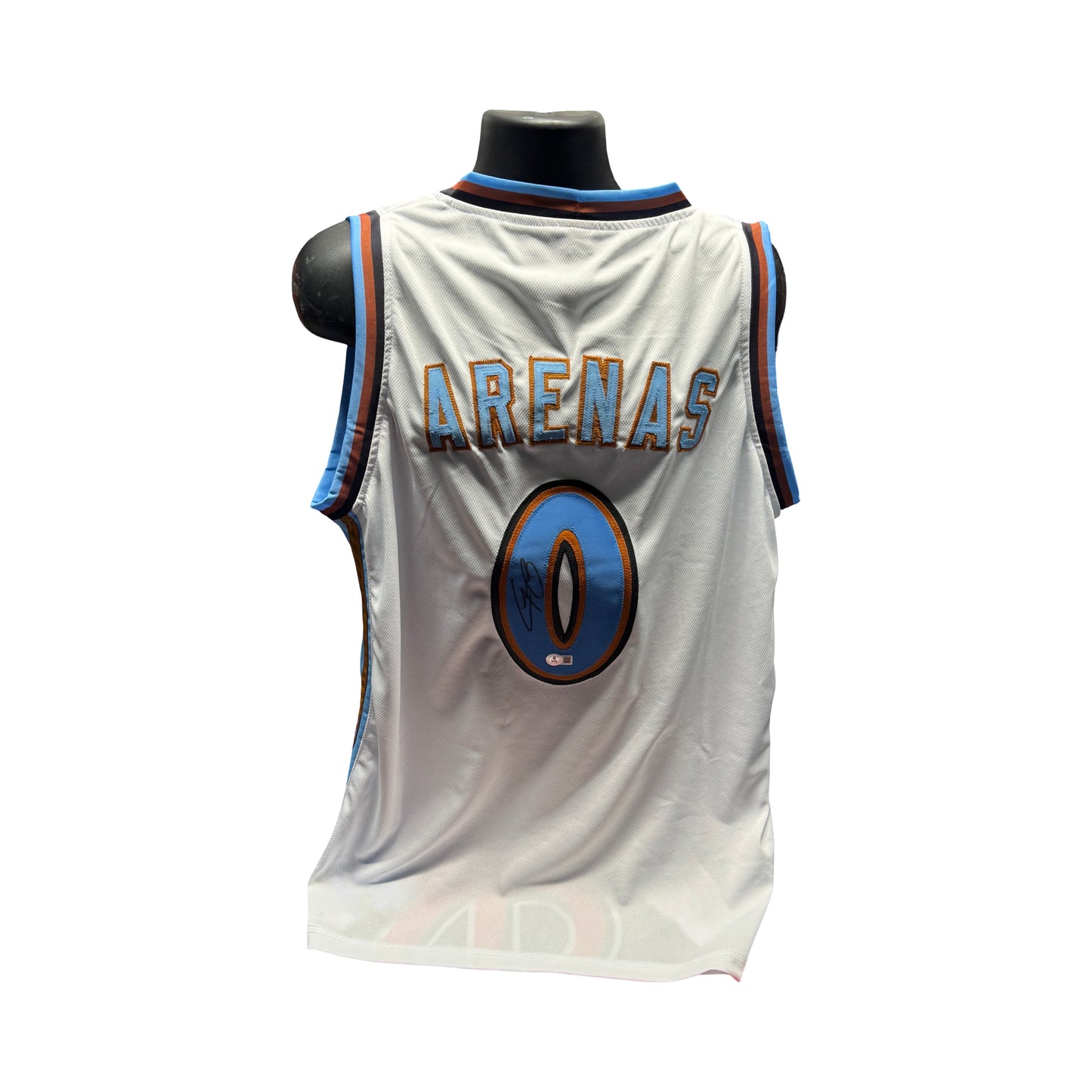 Gilbert Arenas Autographed Washington Wizards White Jersey Beckett BAS