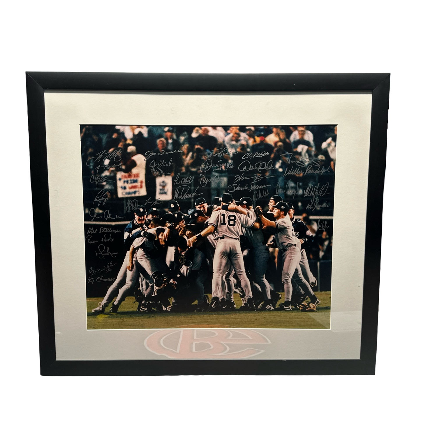 1998 New York Yankees Team Autographed Signed 28.5x32.5 PSA DNA - Framed