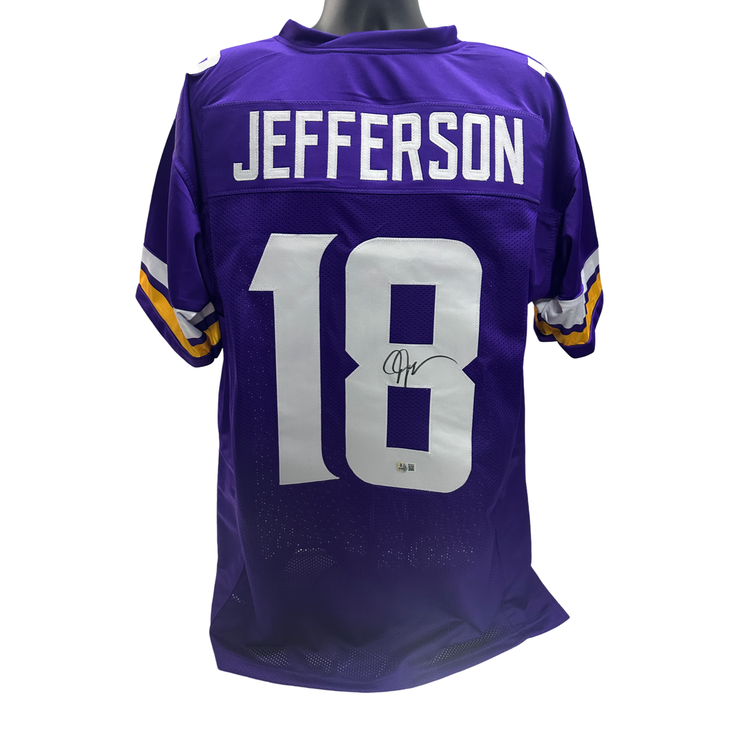 Justin Jefferson Autographed Minnesota Vikings Purple Jersey Beckett BAS
