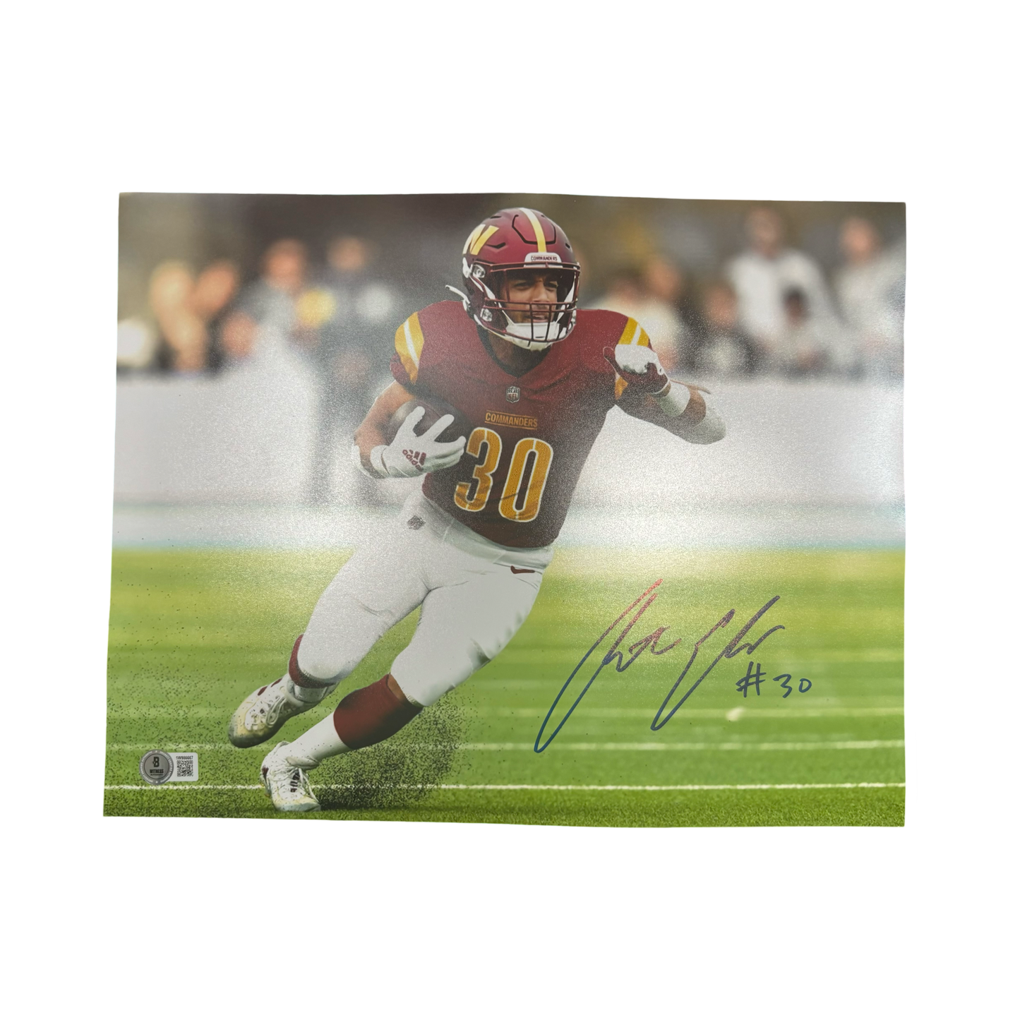Austin Ekeler Autographed Washington Commanders 11x14 Photo Signed Beckett