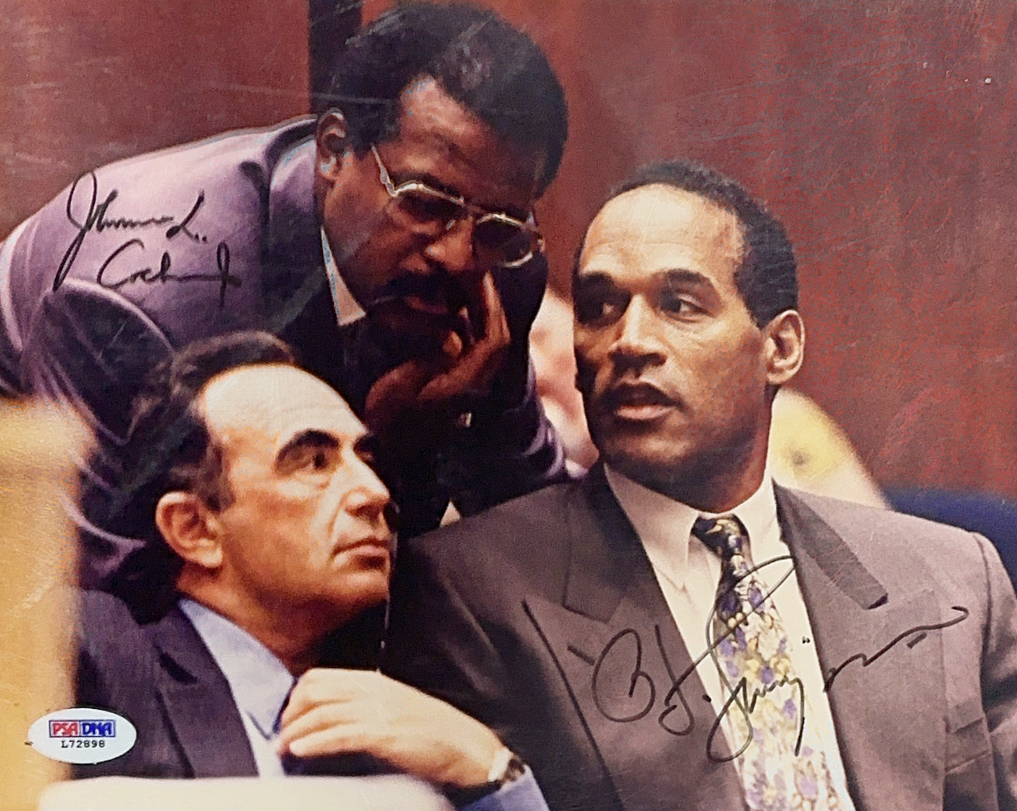 OJ Simpson & Johnnie Cochran Autographed 8x10 JSA