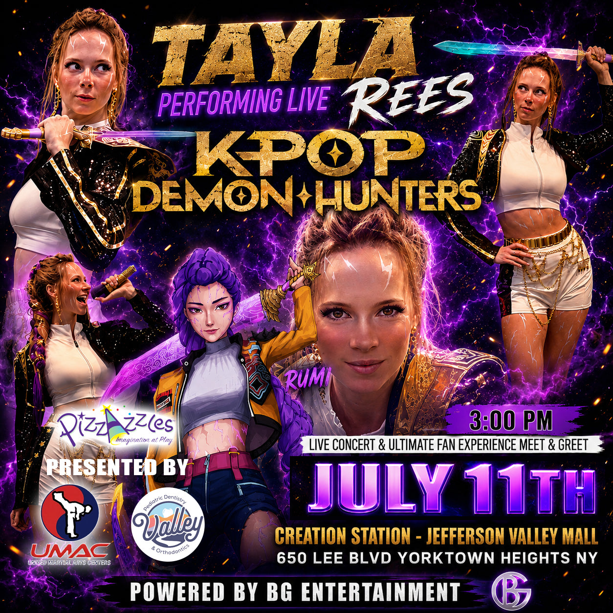 K-Pop Demon Hunters Live Concert with Tayla Rees as Rumi of Huntrix - Meet & Greet Autograph Signing July 11