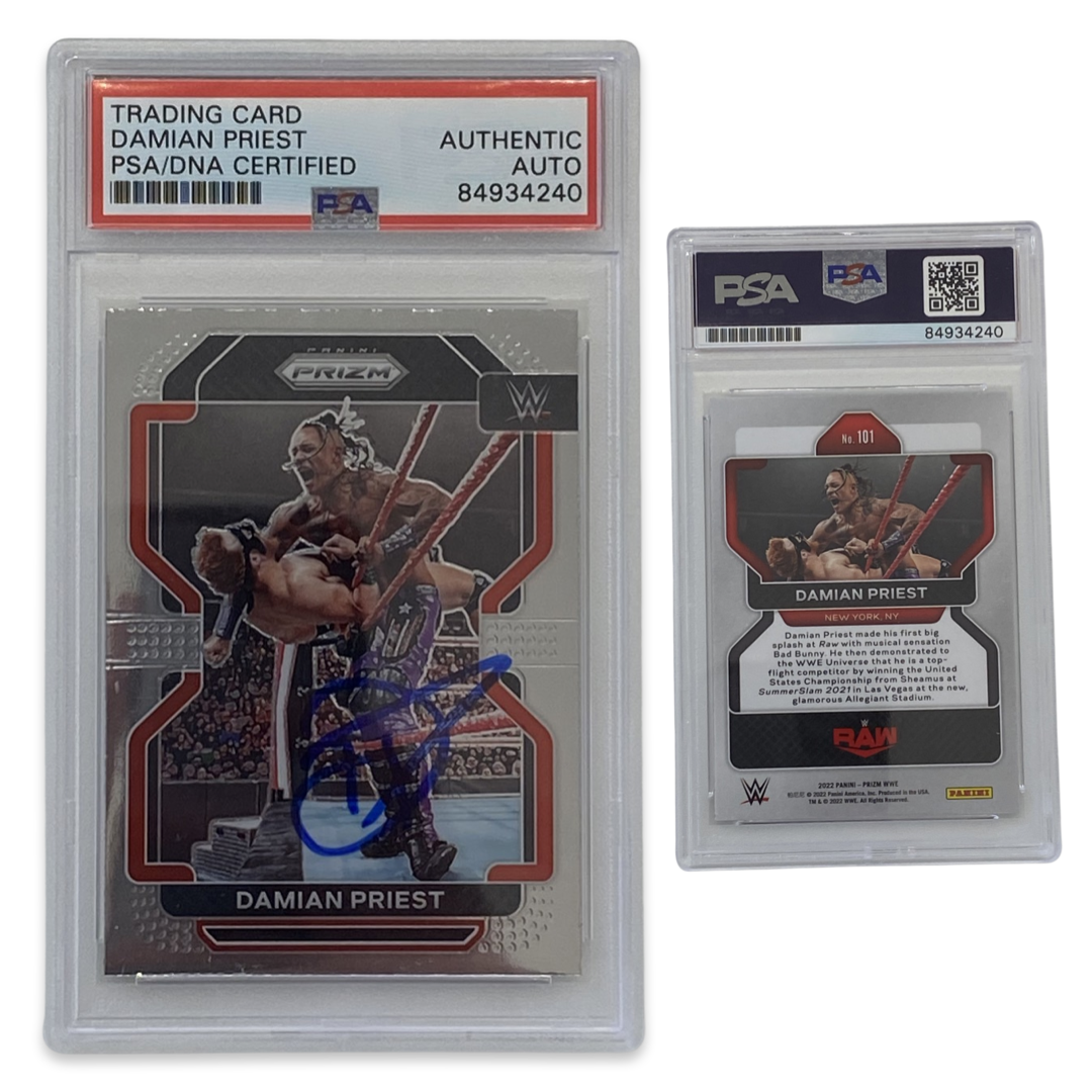 2022 Damian Priest Panini Prizm #101 Autographed PSA Auto Authentic
