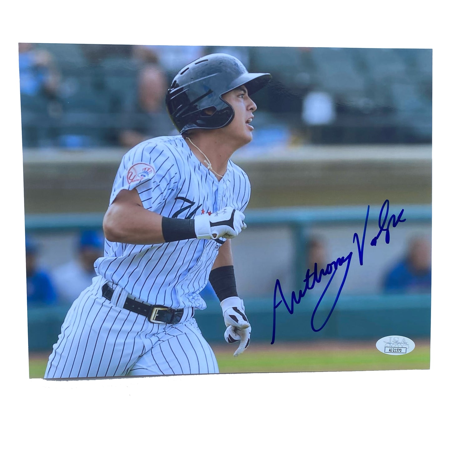 Anthony Volpe Rounding First 8x10 JSA