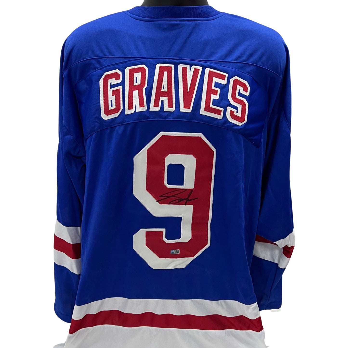 Adam Graves Autographed New York Rangers Blue Jersey Steiner CX