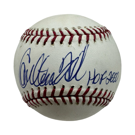 Carlton Fisk Autographed Official American League Baseball “HOF 2000” Inscription JSA