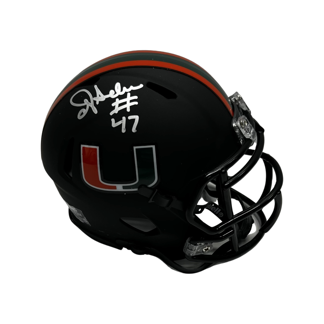 OJ Anderson Autographed Miami Hurricanes Eclipse Mini Helmet Steiner CX