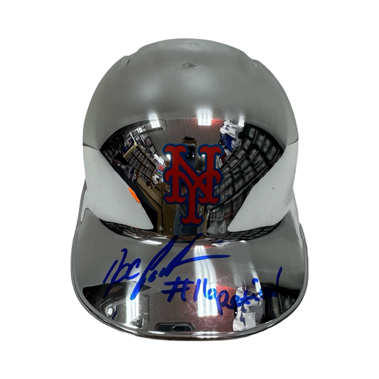 Doc Gooden Autographed New York Mets Chrome Mini Helmet “#16 Retired” Inscription Beckett