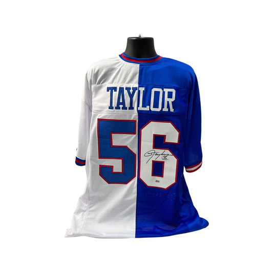 Lawrence Taylor Autographed New York Giants Split Jersey Steiner CX