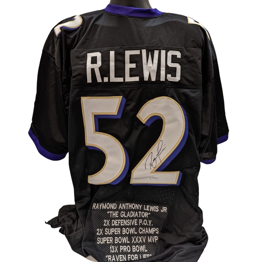 Ray Lewis autographed SIGNED Ravens orders football jersey