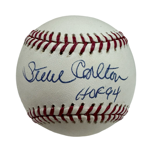 Steve Carlton Autographed Official National League Baseball “HOF 94” Inscription JSA