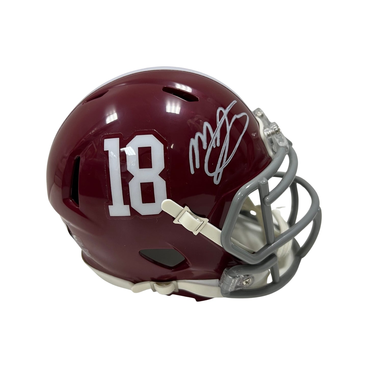 Mac Jones Autographed Alabama Crimson Tide Speed Mini Helmet Beckett