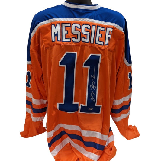 Mark Messier Autographed Edmonton Oilers Orange Jersey Steiner CX