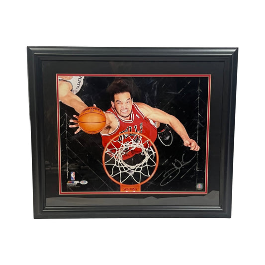 Joakim Noah Autographed Chicago Bulls Framed 16x20 PSA