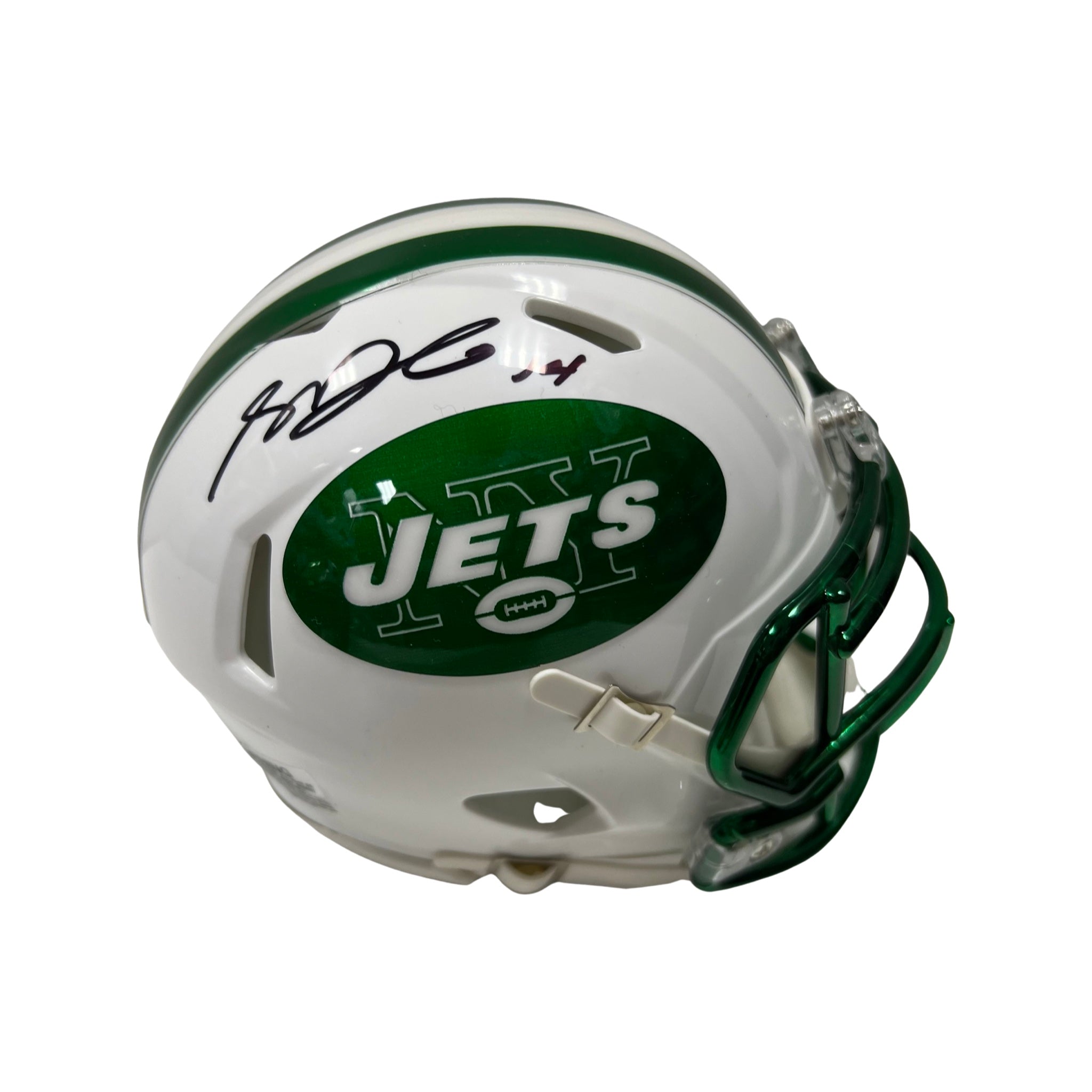 Sam Darnold Autograph Helmet Authentic Flat White Speed New York