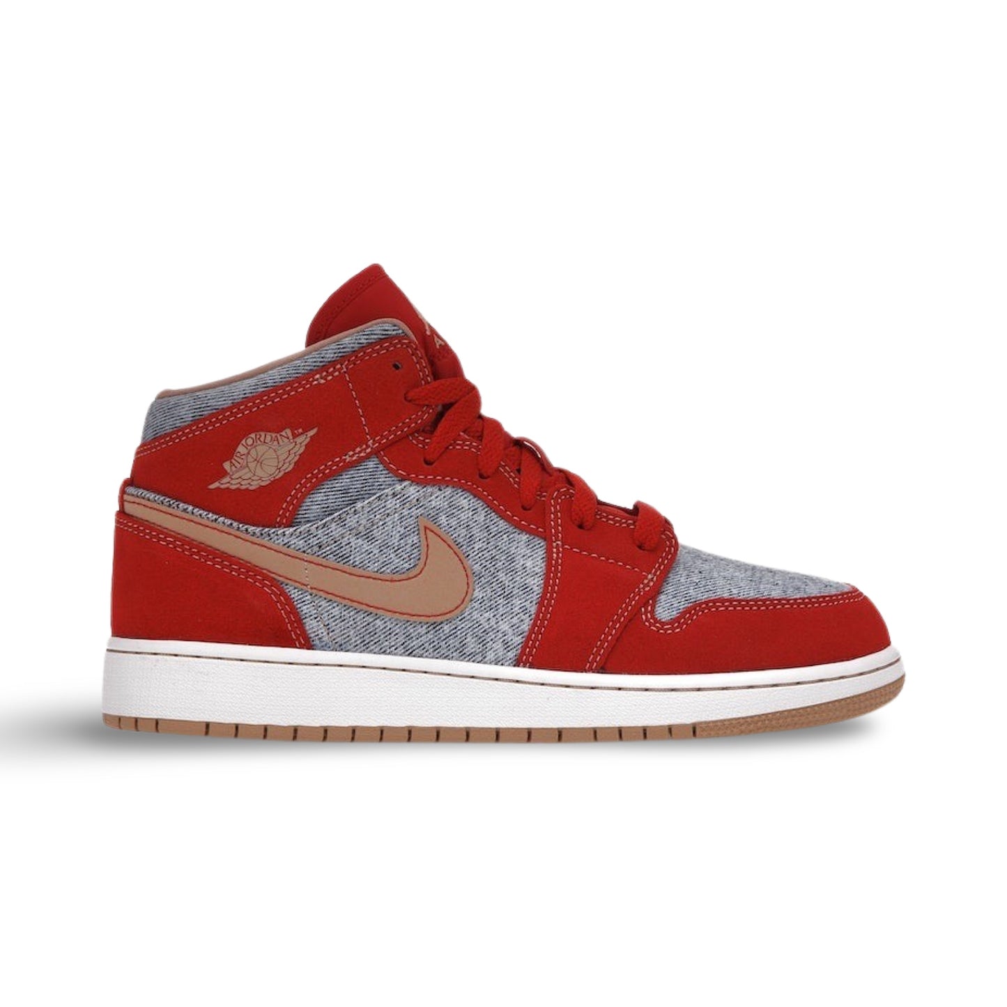 Jordan 1 Mid (PS) Denim Red
