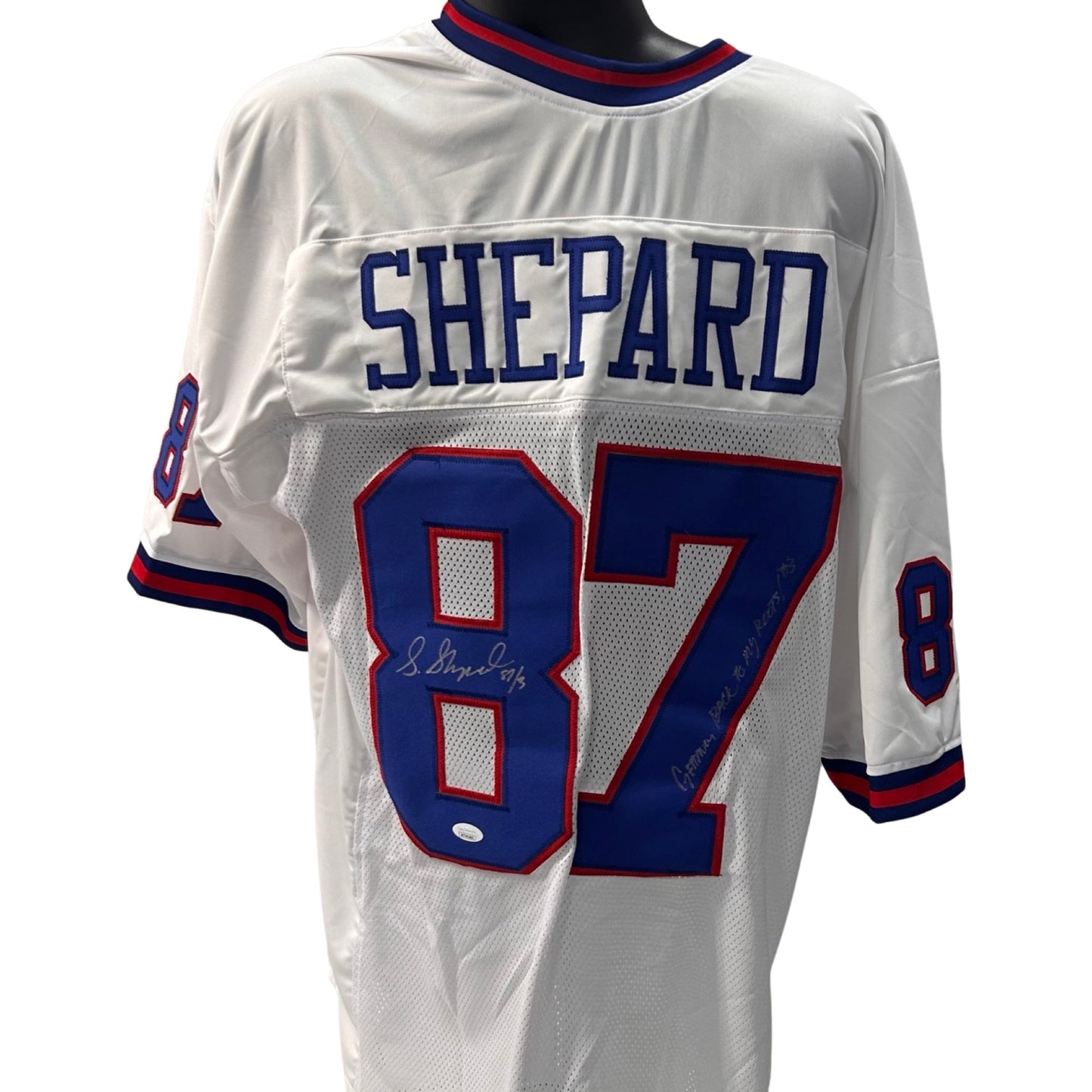 Sterling Shepard Autographed New York Giants Color Rush Jersey “Going Back to My Roots #3” Inscription JSA