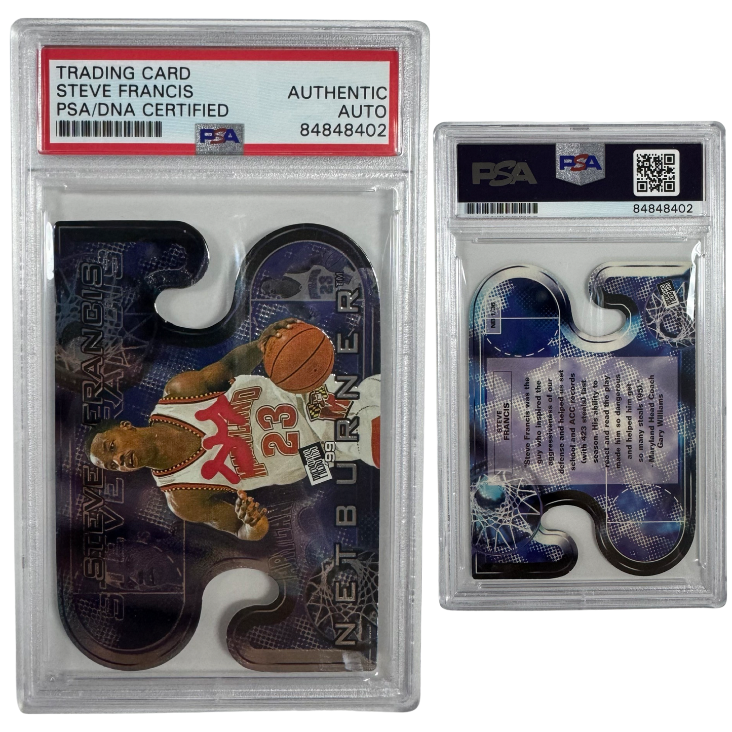 1999-00 Steve Francis Autographed PressPass Net Burner #NB1 PSA Auto Authentic