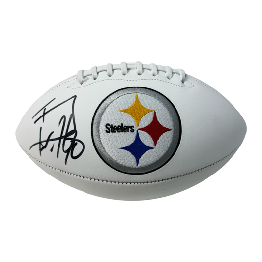 TJ Watt Autographed Pittsburgh Steelers White Panel Football Beckett