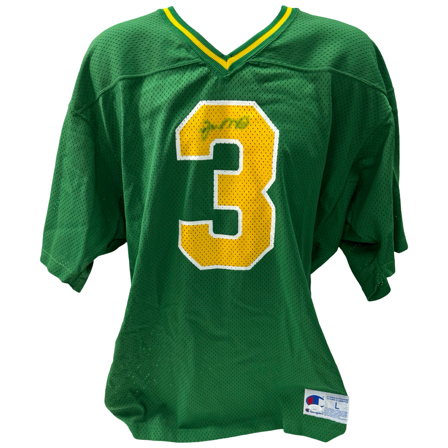 Joe Montana Autographed Notre Dame Fighting Irish Green Champion Authentic Jersey JSA