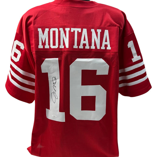Joe Montana Autographed San Francisco 49’ers Red Jersey JSA