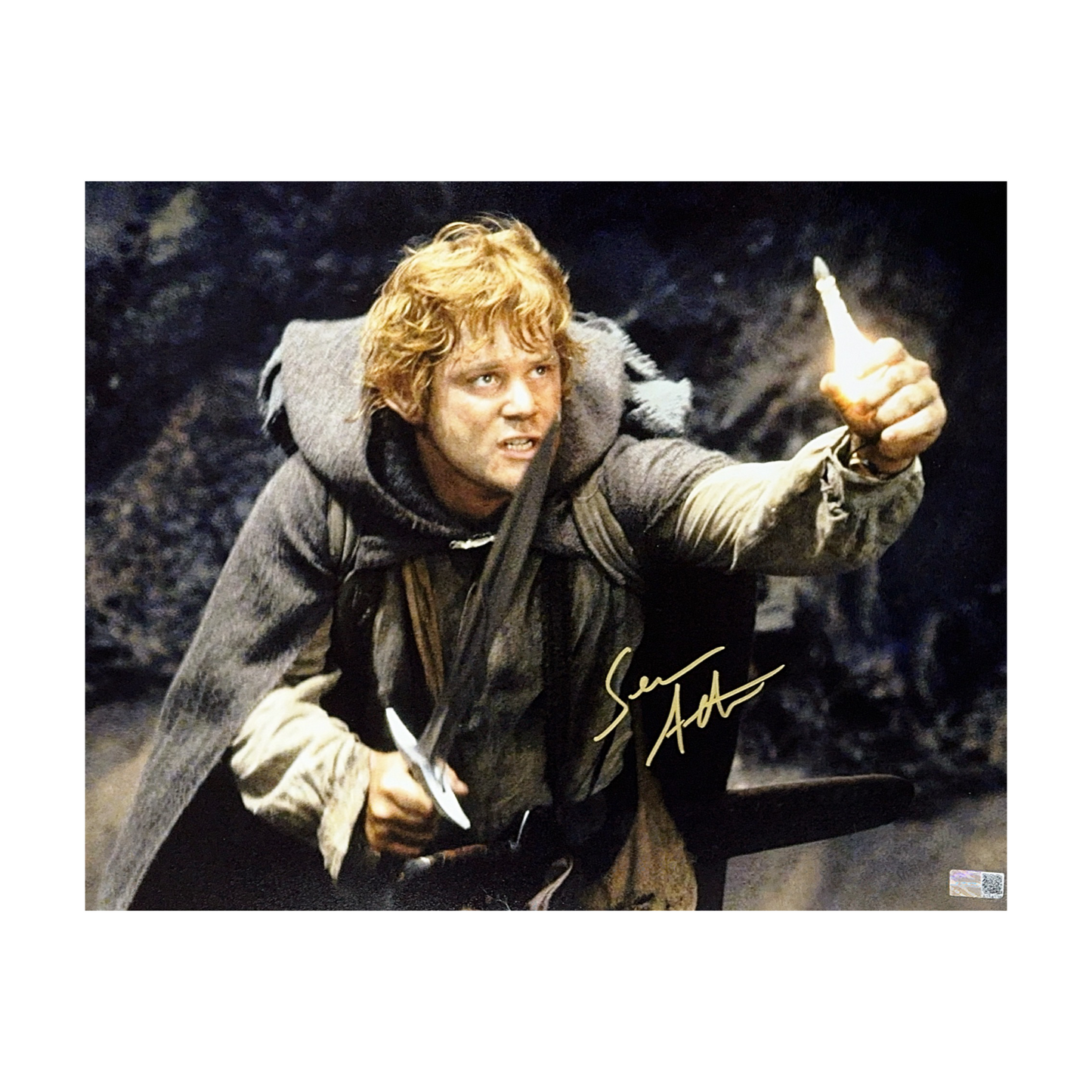 Sean Astin Autographed Lord of the Rings Light of Galadriel 11x14 Steiner CX