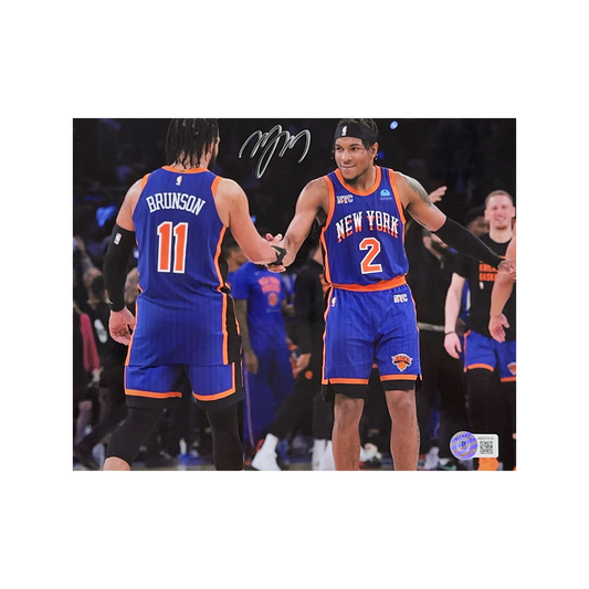 Miles “Deuce” McBride Autographed New York Knicks w/ Jalen Brunson 8x10 Beckett