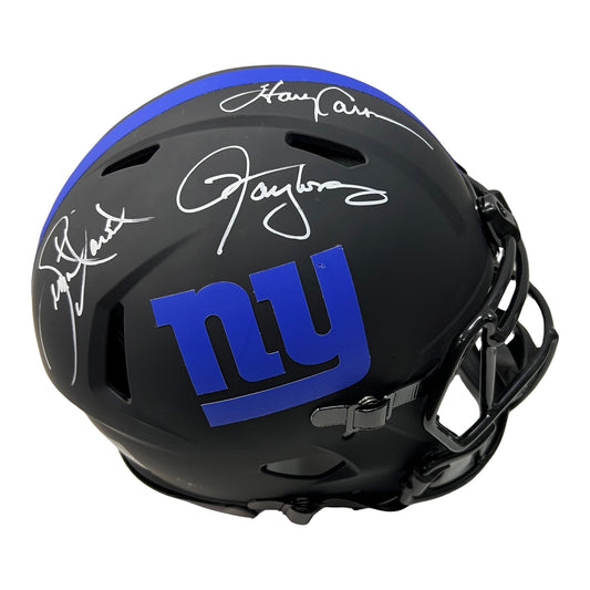 Lawrence Taylor, Harry Carson & Leonard Marshall Autographed New York Giants Eclipse Authentic Helmet JSA & Steiner CX