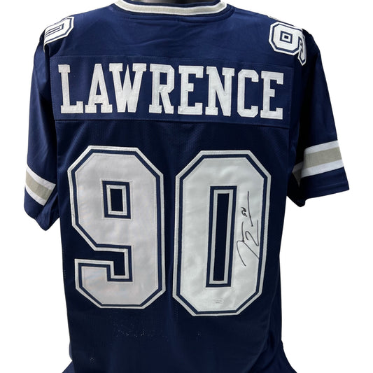 Demarcus Lawrence Autographed Dallas Cowboys Blue Jersey JSA