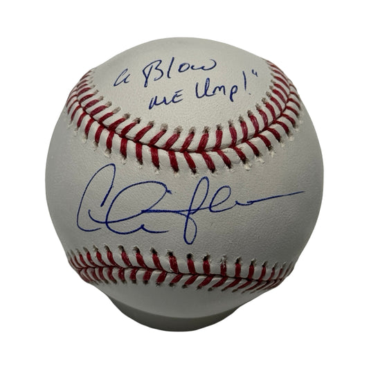 Charlie Sheen Autographed Major League Inscribed Blow Me Ump OMLB Beckett BAS