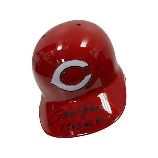 Pete Rose Autographed Cincinnati Reds Batting Helmet “1963 AL ROY” Inscription Steiner CX