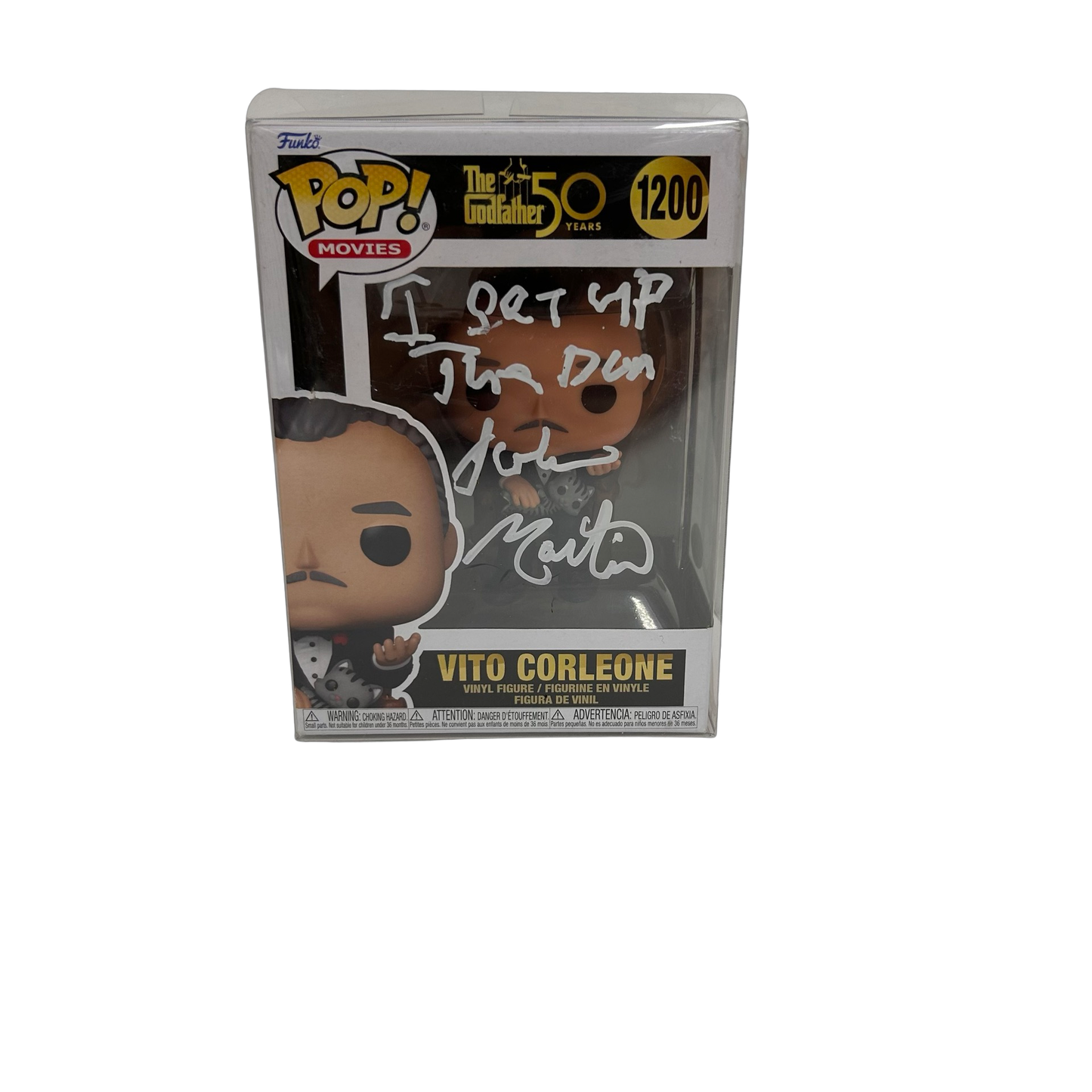 John Martino Paulie Autographed Vito Corleone Funko Pop "I Set Up The Don" Inscription JSA