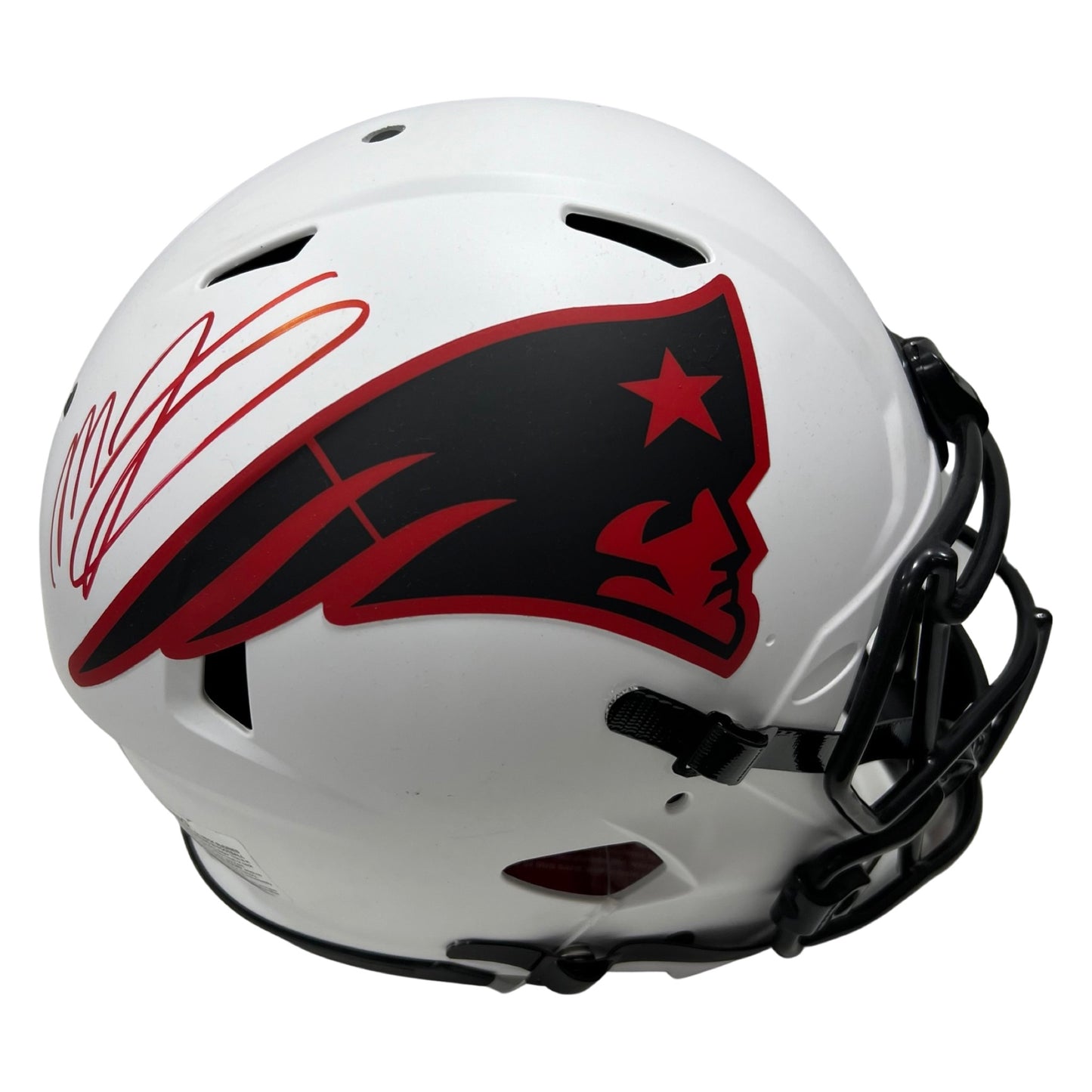 Mac Jones Autographed New England Patriots Lunar Eclipse Authentic Helmet Beckett