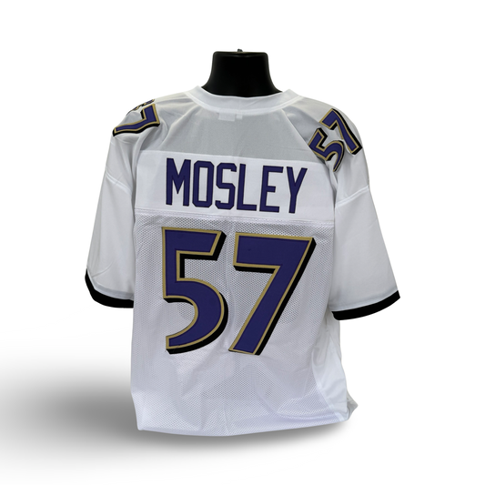 CJ Mosley Unsigned Baltimore Ravens White Custom Jersey