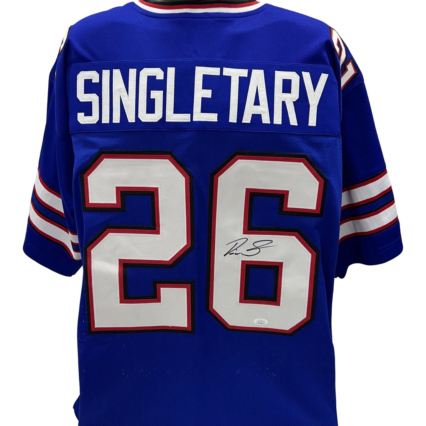 Devin Singletary Autographed Buffalo Bills Blue Jersey JSA