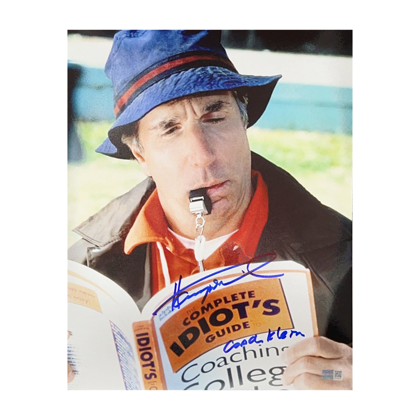 Henry Winkler Autographed Coach Klein Idiot's Guide 11x14 Photo “Coach Klein” Steiner CX