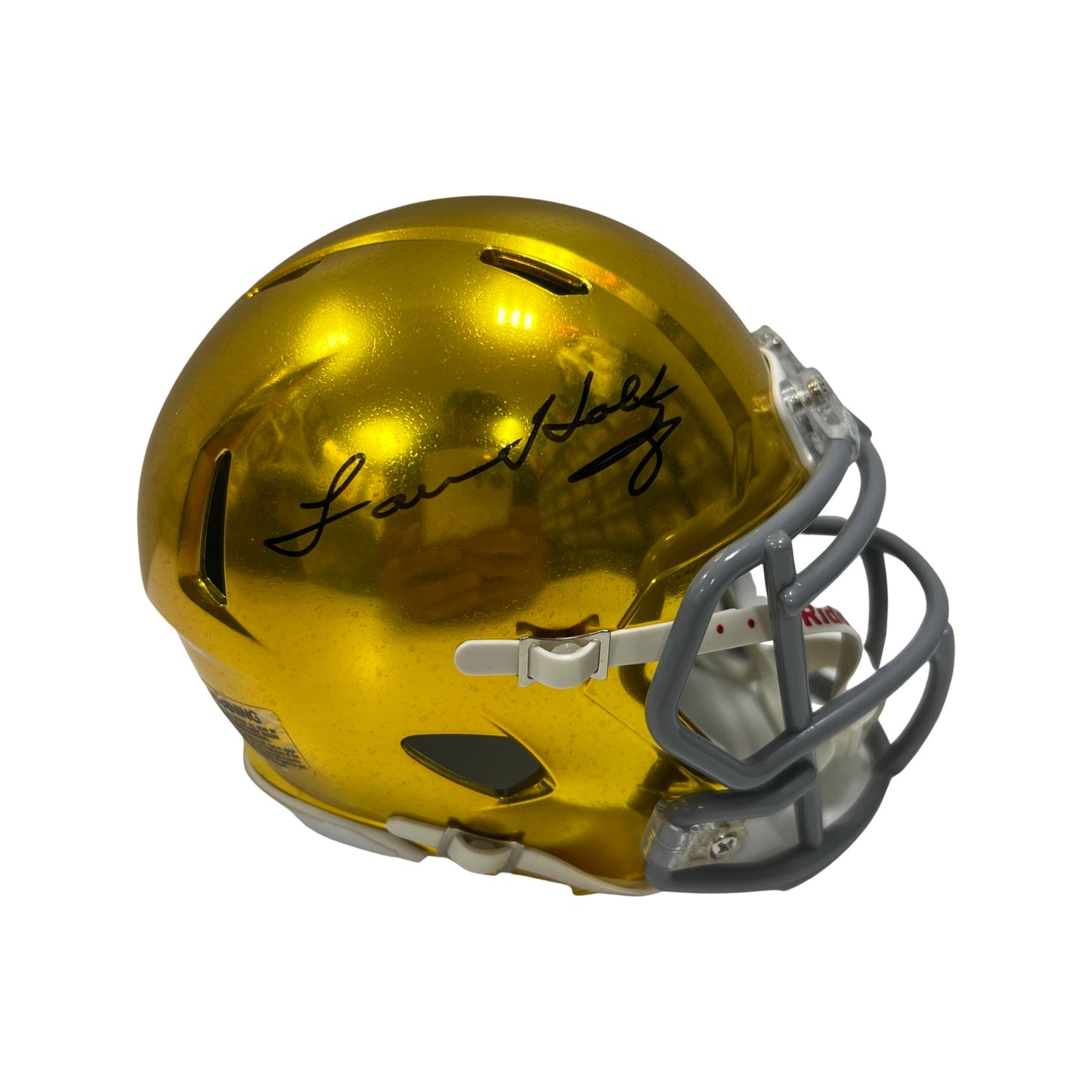 Lou Holtz Autographed Notre Dame Fighting Irish HydroSkin Mini Helmet Steiner CX