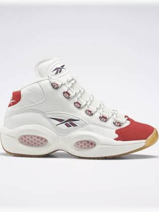 Reebok Question Mid Red Toe - Size 9.5