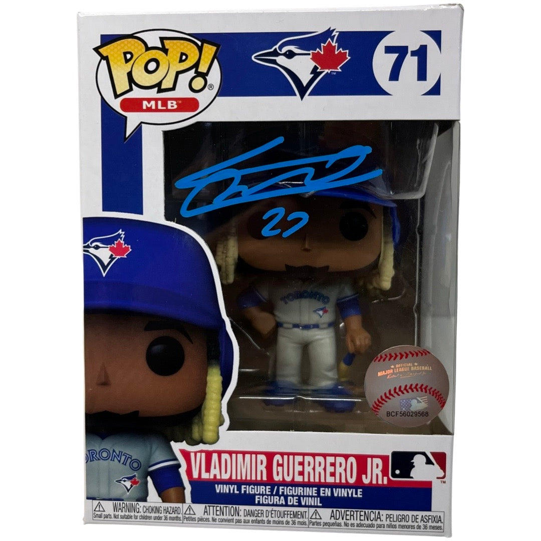 Vladimir Guerrero Jr Autographed Toronto Blue Jays Funko Pop Blue Ink Beckett