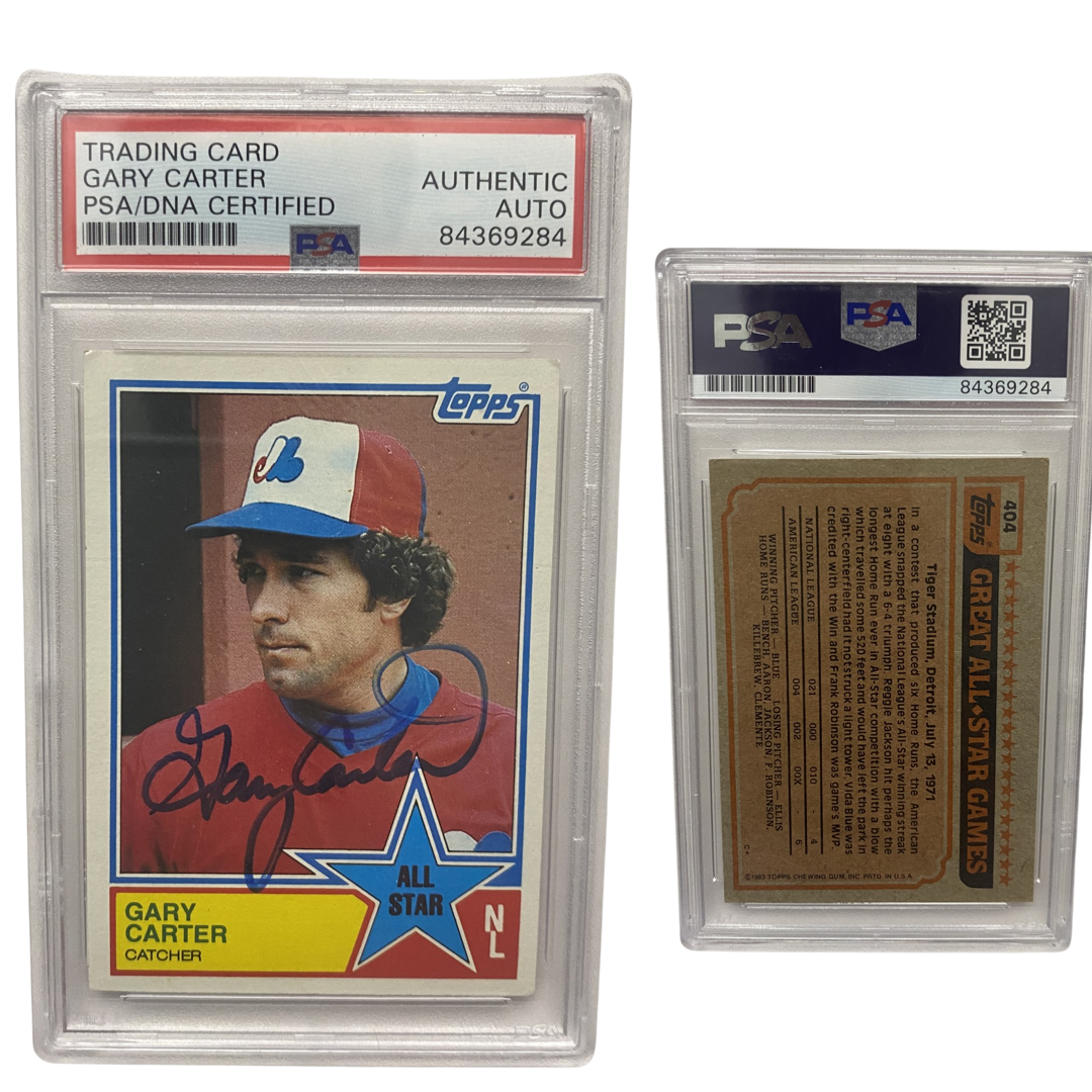 1983 Gary Carter Topps #404 PSA Autograph Authentic