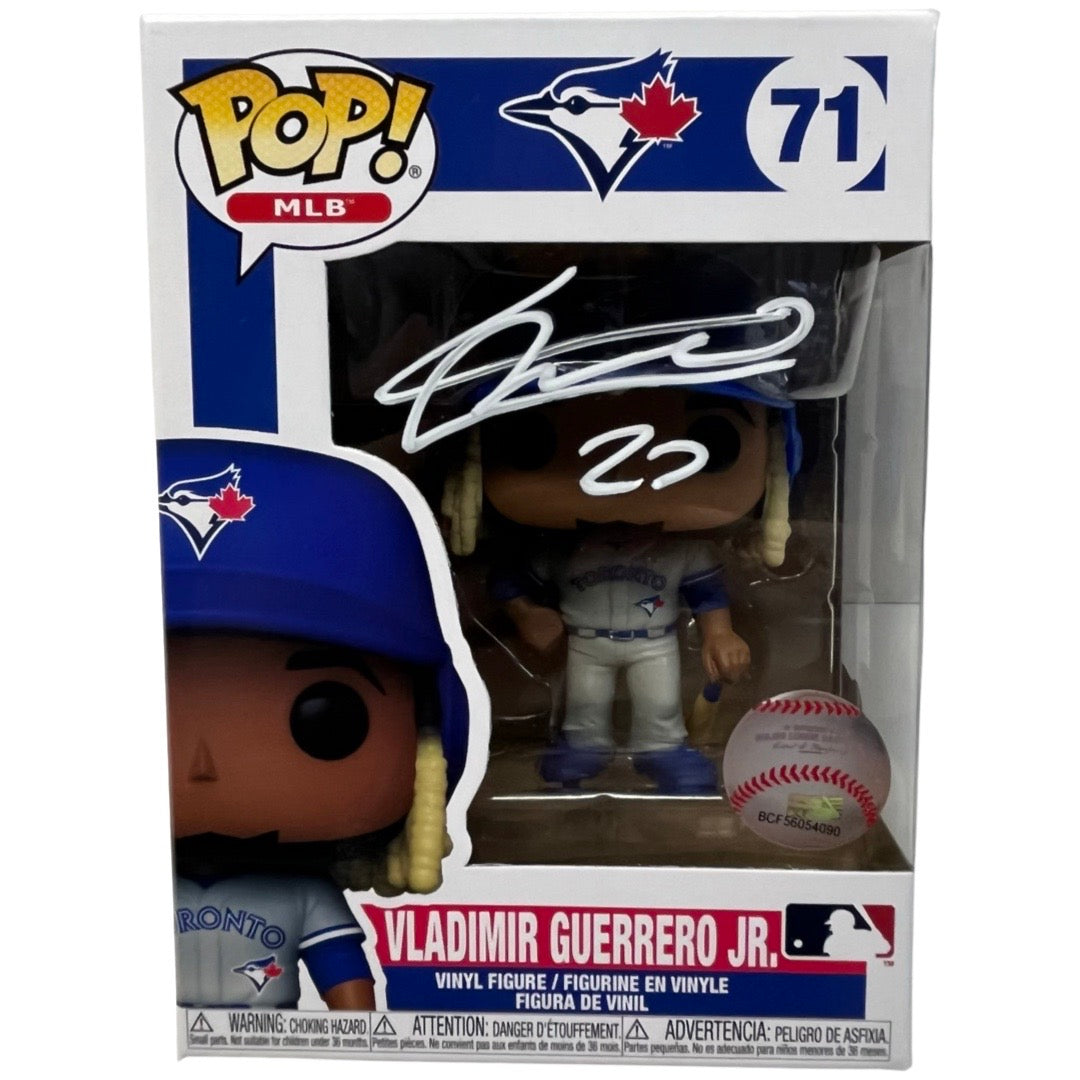 Vladimir Guerrero Jr Autographed Toronto Blue Jays Funko Pop White Ink Beckett