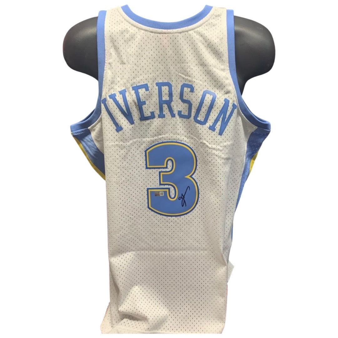Allen Iverson Autographed Denver Nuggets 2006-07 White Mitchell & Ness Swingman Jersey Steiner CX
