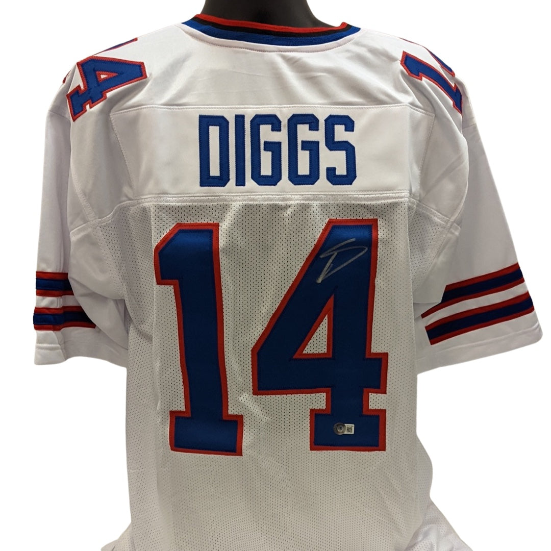 Stefon Diggs Autographed Buffalo Bills White Jersey Beckett