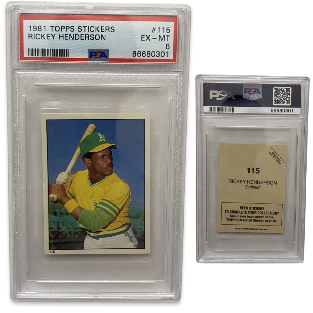 1981 Rickey Henderson Topps Stickers PSA EXMT 6
