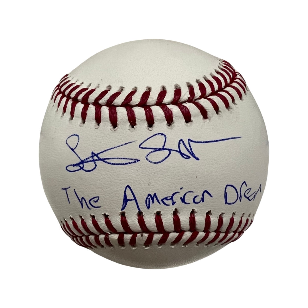 Latrell Sprewell Autographed OMLB “The American Dream” Inscription Steiner CX