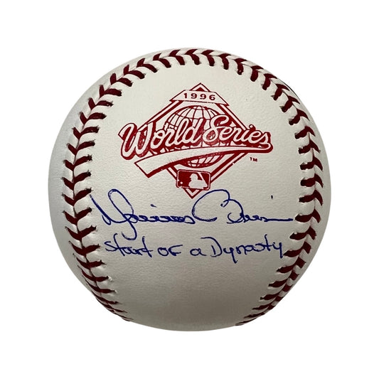 Mariano Rivera Autographed New York Yankees 1996 World Series Logo Baseball “Start of a Dynasty” Inscription Steiner CX