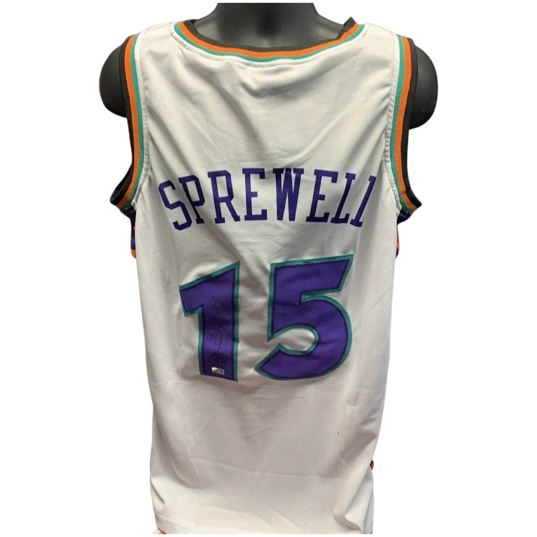 Latrell Sprewell signed 1995 All Star selling Jersey Steiner CX Autographed